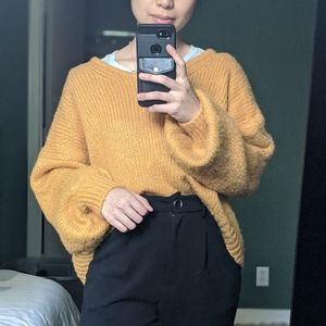 Madewell balloon sleeve sweater